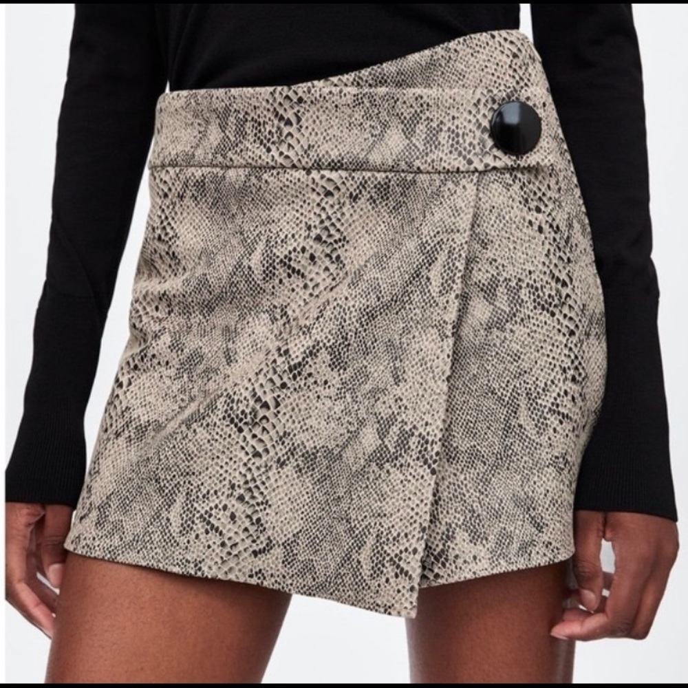 Zara Snakeskin Skort